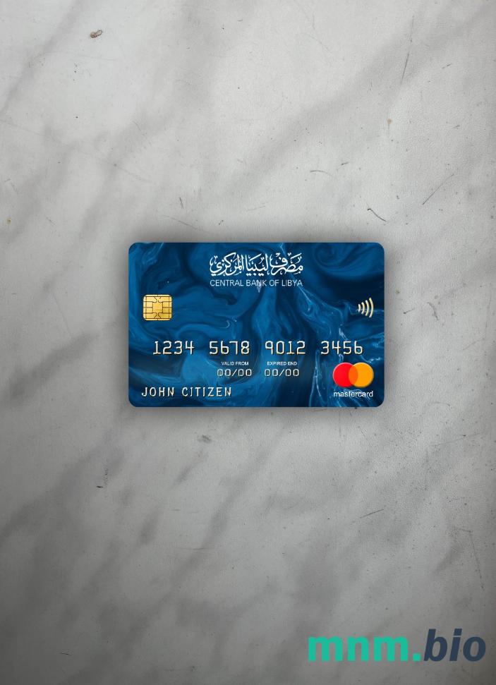 Libya Central bank wygląd zdjęcia mastercard skan PSD + zdjęcie